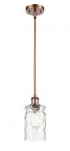  516-1S-AC-G352 - Candor - 1 Light - 5 inch - Antique Copper - Mini Pendant