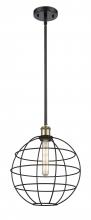 Innovations Lighting 516-1S-BAB-CE-12-BK - Lake Placid - 1 Light - 12 inch - Black Antique Brass - Mini Pendant