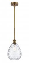  516-1S-BB-G372 - Waverly - 1 Light - 8 inch - Brushed Brass - Mini Pendant