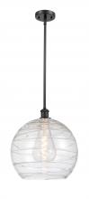 Innovations Lighting 516-1S-BK-G1213-14 - Athens Deco Swirl - 1 Light - 14 inch - Matte Black - Pendant