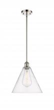 Innovations Lighting 516-1S-PN-GBC-122 - Berkshire - 1 Light - 12 inch - Polished Nickel - Mini Pendant