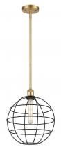 Innovations Lighting 516-1S-SG-CE-12-BK - Lake Placid - 1 Light - 12 inch - Satin Gold - Mini Pendant