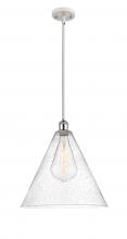 Innovations Lighting 516-1S-WPC-GBC-164 - Berkshire - 1 Light - 16 inch - White Polished Chrome - Pendant