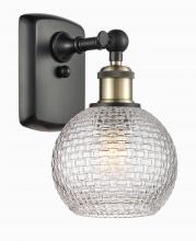 Innovations Lighting 516-1W-BAB-G122C-6CL - Athens - 1 Light - 6 inch - Black Antique Brass - Sconce