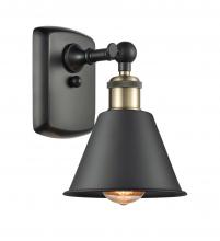 Innovations Lighting 516-1W-BAB-M8 - Smithfield - 1 Light - 7 inch - Black Antique Brass - Sconce