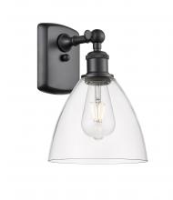 Innovations Lighting 516-1W-BK-GBD-752 - Bristol - 1 Light - 8 inch - Matte Black - Sconce