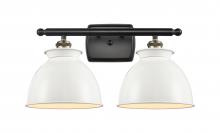  516-2W-BAB-M14-W - Adirondack - 2 Light - 18 inch - Black Antique Brass - Bath Vanity Light