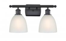 Innovations Lighting 516-2W-BK-G381 - Castile - 2 Light - 16 inch - Matte Black - Bath Vanity Light