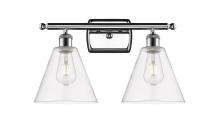 Innovations Lighting 516-2W-PC-GBC-82 - Berkshire - 2 Light - 18 inch - Polished Chrome - Bath Vanity Light