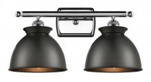 Innovations Lighting 516-2W-PC-M14-BK - Adirondack - 2 Light - 18 inch - Polished Chrome - Bath Vanity Light