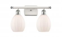 Innovations Lighting 516-2W-WPC-G81 - Eaton - 2 Light - 16 inch - White Polished Chrome - Bath Vanity Light