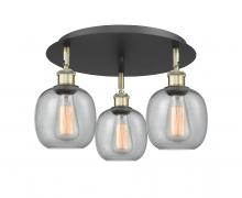 Innovations Lighting 516-3C-BAB-G104 - Belfast - 3 Light - 18 inch - Black Antique Brass - Flush Mount