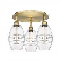 Innovations Lighting 516-3C-BB-G557-6CL - Vaz - 3 Light - 18 inch - Brushed Brass - Flush Mount