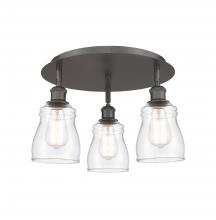 Innovations Lighting 516-3C-OB-G392 - Ellery - 3 Light - 17 inch - Oil Rubbed Bronze - Flush Mount