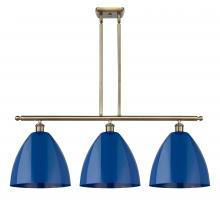 Innovations Lighting 516-3I-AB-MBD-12-BL - Plymouth - 3 Light - 39 inch - Antique Brass - Cord hung - Island Light