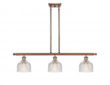 Innovations Lighting 516-3I-AC-G412 - Dayton - 3 Light - 36 inch - Antique Copper - Cord hung - Island Light