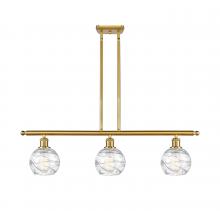 Innovations Lighting 516-3I-SG-G1213-6 - Athens Deco Swirl - 3 Light - 36 inch - Satin Gold - Cord hung - Island Light