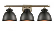 Innovations Lighting 516-3W-AB-M14-BK - Adirondack - 3 Light - 28 inch - Antique Brass - Bath Vanity Light