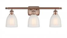  516-3W-AC-G441 - Brookfield - 3 Light - 26 inch - Antique Copper - Bath Vanity Light