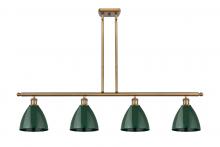 Innovations Lighting 516-4I-BB-MBD-75-GR - Plymouth - 4 Light - 48 inch - Brushed Brass - Cord hung - Island Light