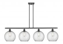 Innovations Lighting 516-4I-BK-G122-10CSN - Farmhouse Chicken Wire - 4 Light - 48 inch - Matte Black - Cord hung - Island Light