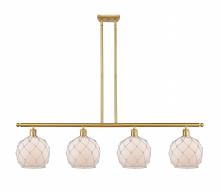  516-4I-SG-G121-8RW - Farmhouse Rope - 4 Light - 48 inch - Satin Gold - Cord hung - Island Light