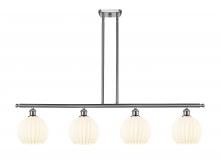 Innovations Lighting 516-4I-SN-G1217-8WV - White Venetian - 4 Light - 48 inch - Brushed Satin Nickel - Stem Hung - Island Light