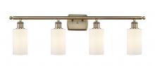  516-4W-AB-G801 - Clymer - 4 Light - 34 inch - Antique Brass - Bath Vanity Light