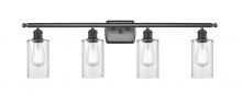  516-4W-BK-G802 - Clymer - 4 Light - 34 inch - Matte Black - Bath Vanity Light