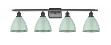 Innovations Lighting 516-4W-BK-MBD-75-SF - Plymouth - 4 Light - 38 inch - Matte Black - Bath Vanity Light