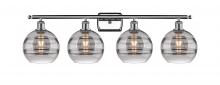  516-4W-PC-G556-8SM - Rochester - 4 Light - 38 inch - Polished Chrome - Bath Vanity Light