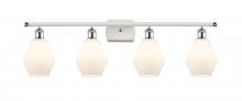 Innovations Lighting 516-4W-WPC-G651-6 - Cindyrella - 4 Light - 36 inch - White Polished Chrome - Bath Vanity Light