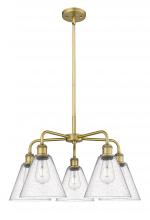 Innovations Lighting 516-5CR-BB-GBC-84 - Berkshire - 5 Light - 26 inch - Brushed Brass - Chandelier