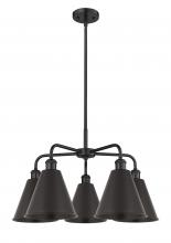 Innovations Lighting 516-5CR-BK-MBC-8-BK - Berkshire - 5 Light - 26 inch - Matte Black - Chandelier