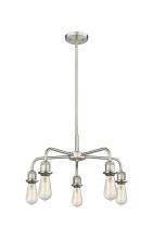 Innovations Lighting 516-5CR-SN - Ballston - 5 Light - 18 inch - Satin Nickel - Chandelier