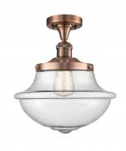 Innovations Lighting 517-1CH-AC-G544-LED - Oxford - 1 Light - 12 inch - Antique Copper - Semi-Flush Mount