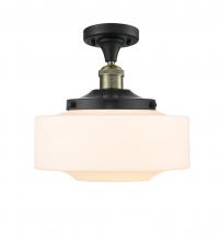 Innovations Lighting 517-1CH-BAB-G691-12 - Bridgeton - 1 Light - 12 inch - Black Antique Brass - Semi-Flush Mount