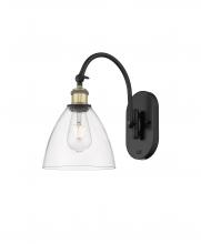 Innovations Lighting 518-1W-BAB-GBD-752 - Bristol - 1 Light - 8 inch - Black Antique Brass - Sconce