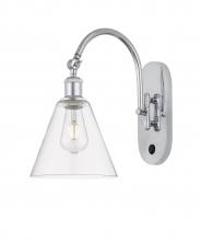 Innovations Lighting 518-1W-PC-GBC-82 - Berkshire - 1 Light - 8 inch - Polished Chrome - Sconce