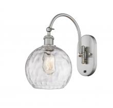 Innovations Lighting 518-1W-SN-G1215-8 - Athens Water Glass - 1 Light - 8 inch - Brushed Satin Nickel - Sconce