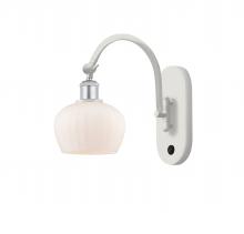 Innovations Lighting 518-1W-WPC-G91 - Fenton - 1 Light - 7 inch - White Polished Chrome - Sconce