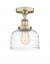 Innovations Lighting 616-1F-AB-G713 - Bell - 1 Light - 8 inch - Antique Brass - Semi-Flush Mount