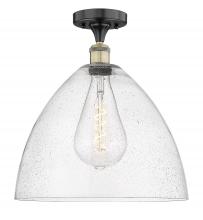 Innovations Lighting 616-1F-BAB-GBD-164 - Bristol - 1 Light - 16 inch - Black Antique Brass - Semi-Flush Mount