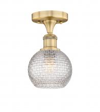 Innovations Lighting 616-1F-BB-G122C-6CL - Athens - 1 Light - 6 inch - Brushed Brass - Semi-Flush Mount