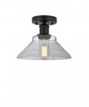 Innovations Lighting 616-1F-BK-G132 - Orwell - 1 Light - 8 inch - Matte Black - Semi-Flush Mount