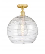 Innovations Lighting 616-1F-SG-G1213-14 - Athens Deco Swirl - 1 Light - 14 inch - Satin Gold - Semi-Flush Mount