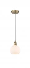 Innovations Lighting 616-1P-AB-G121-6 - Athens - 1 Light - 6 inch - Antique Brass - Cord hung - Mini Pendant