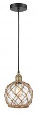 Innovations Lighting 616-1P-BAB-G122-8RB - Edison - 1 Light - 8 inch - Black Antique Brass - Mini Pendant