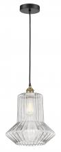  616-1P-BAB-G212 - Springwater - 1 Light - 12 inch - Black Antique Brass - Cord hung - Mini Pendant