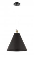  616-1P-BAB-MBC-16-BK - Berkshire - 1 Light - 16 inch - Black Antique Brass - Cord hung - Mini Pendant